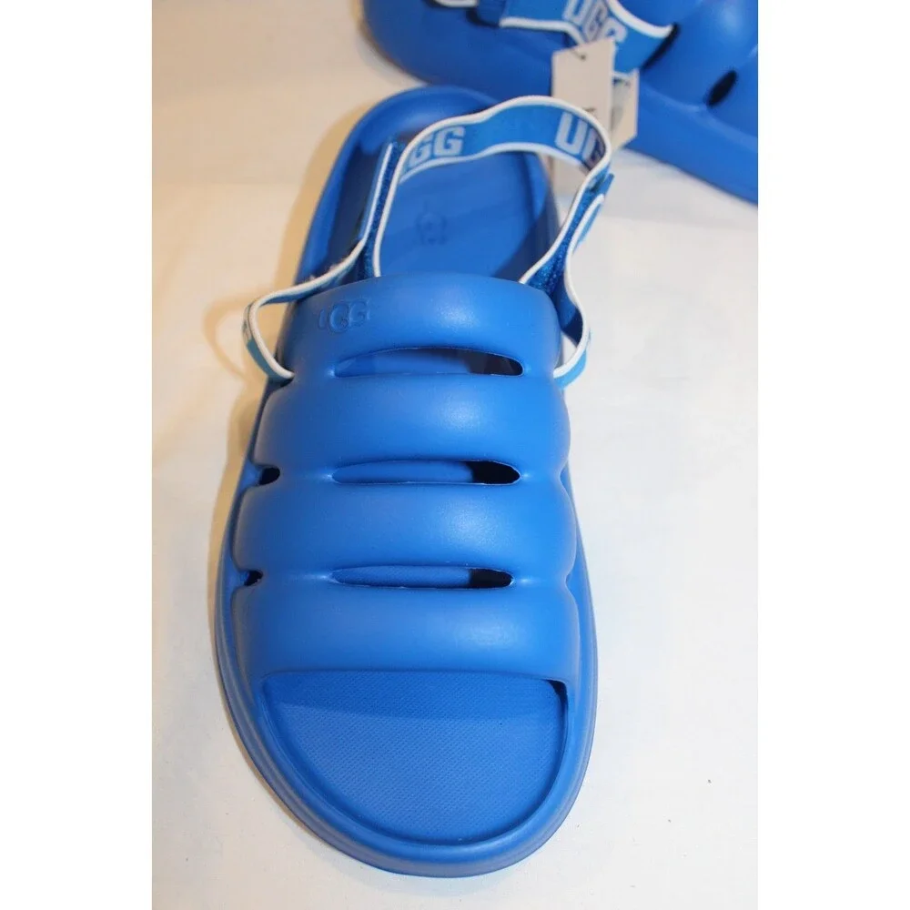 UGG MEN'S SPORT YEAH WATER RESISTANT SLINGBACK SANDALS ROYAL BLUE NIB 10